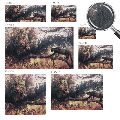 Peel and stick wallpaper mural with a forest-themed design