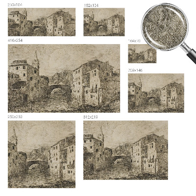 Removable wall mural wallpaper City panorama