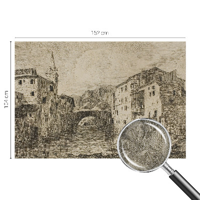 Removable wall mural wallpaper City panorama