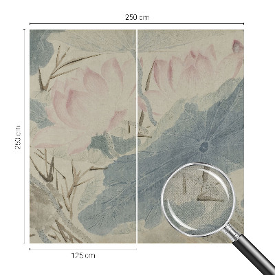 Peel and stick wall mural for living room Lotus leaves