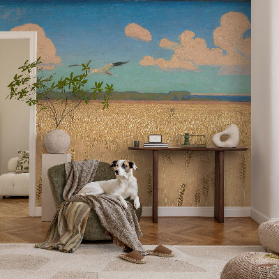3D wall mural Wheat field