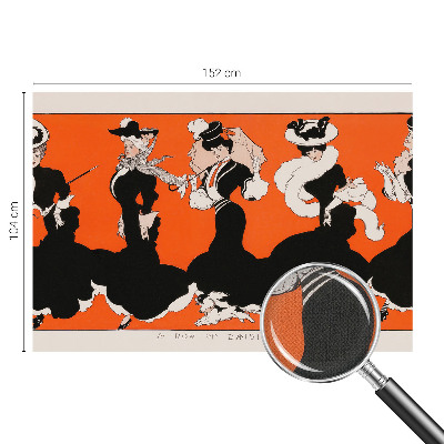 Peel and stick wall mural for bedroom featuring women’s outfits