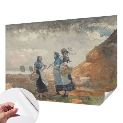 Peel and stick wall mural for kids' room with a serene coastal scene