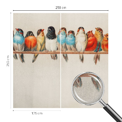 Peel and stick wallpaper mural Birds on a branch