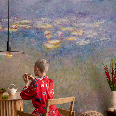 Self-adhesive photo wallpaper featuring water lilies