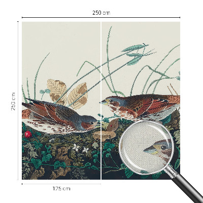Removable wall mural wallpaper with a nature-inspired design