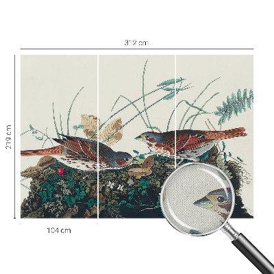 Removable wall mural wallpaper with a nature-inspired design
