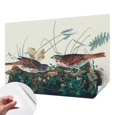 Removable wall mural wallpaper with a nature-inspired design