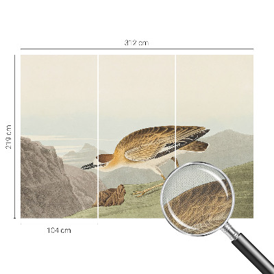 Peel and stick wall mural for living room Mountain bird