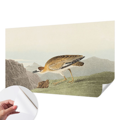 Peel and stick wall mural for living room Mountain bird
