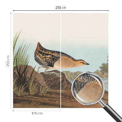 Peel-and-stick wall mural featuring a natural scene for a bedroom
