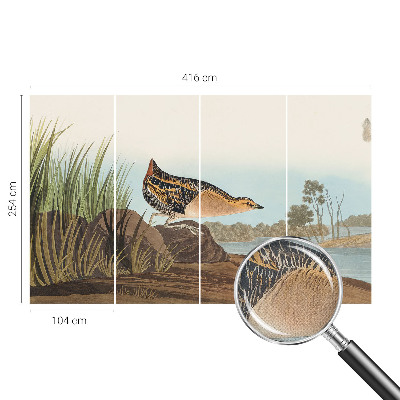 Peel-and-stick wall mural featuring a natural scene for a bedroom