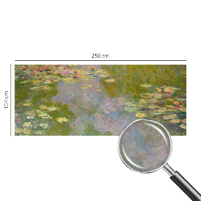 Peel and stick wall mural for kids' room with a water lilies design