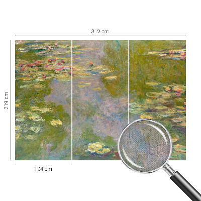 Peel and stick wall mural for kids' room with a water lilies design
