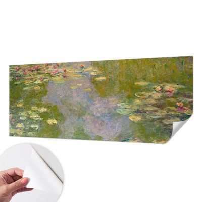 Peel and stick wall mural for kids' room with a water lilies design