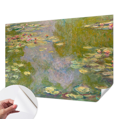 Peel and stick wall mural for kids' room with a water lilies design