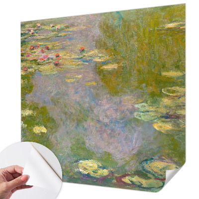 Peel and stick wall mural for kids' room with a water lilies design