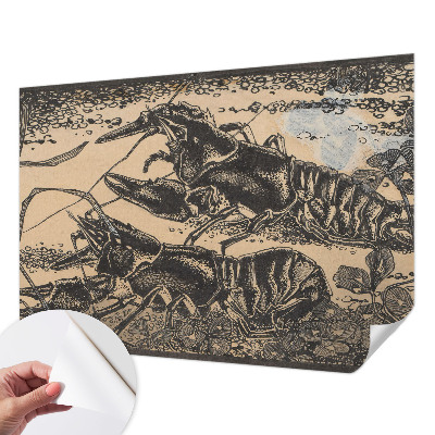 3D wall mural Water crayfish