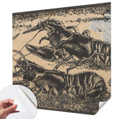 3D wall mural Water crayfish