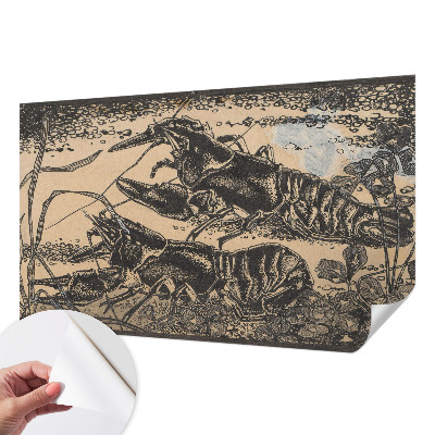 3D wall mural Water crayfish