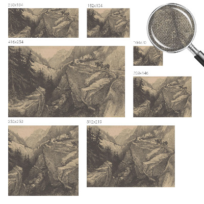 3D photo wallpaper mural with a picturesque mountain scene