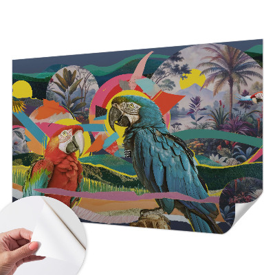 Nursery wall mural Exotic birds