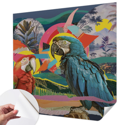Nursery wall mural Exotic birds