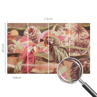 Peel and stick wall mural Tropical birds