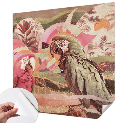Peel and stick wall mural Tropical birds