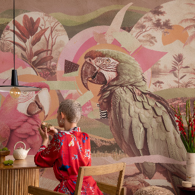 Peel and stick wall mural Tropical birds