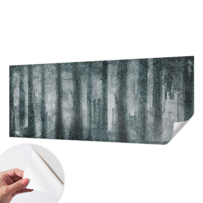 Children's wall mural with a mysterious forest design