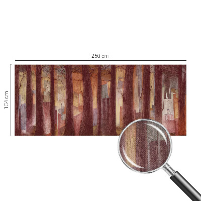Self-adhesive wall mural featuring a mysterious landscape design