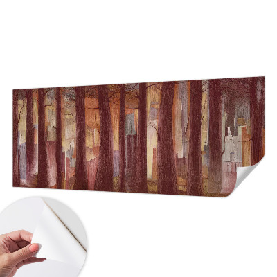 Self-adhesive wall mural featuring a mysterious landscape design