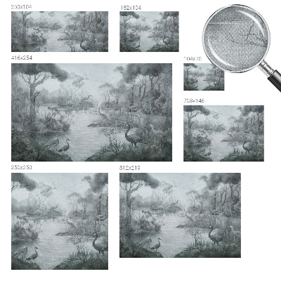 Peel and stick wallpaper mural featuring a natural scenery design