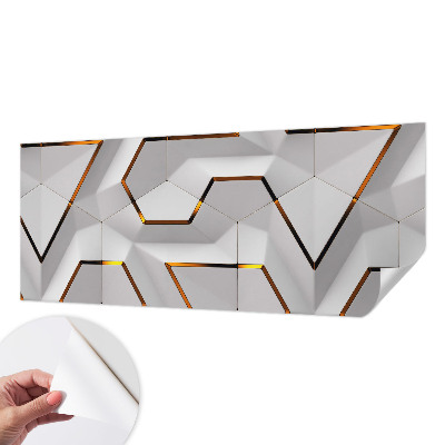 Baby room wall mural with a modern geometric design