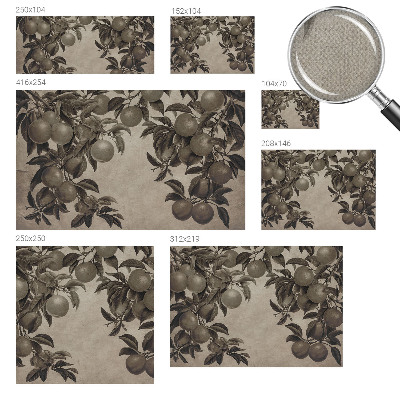 Self-adhesive photo wallpaper with a fruit pattern