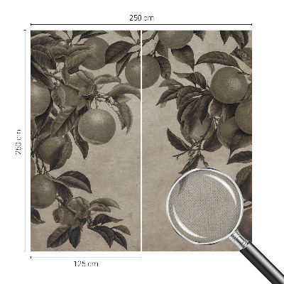 Self-adhesive photo wallpaper with a fruit pattern
