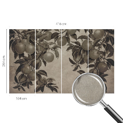 Self-adhesive photo wallpaper with a fruit pattern