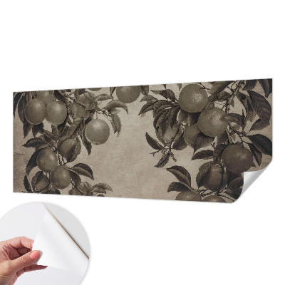 Self-adhesive photo wallpaper with a fruit pattern