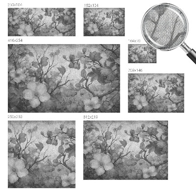 Removable wall mural with a flowering branch design