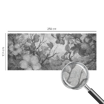 Removable wall mural with a flowering branch design