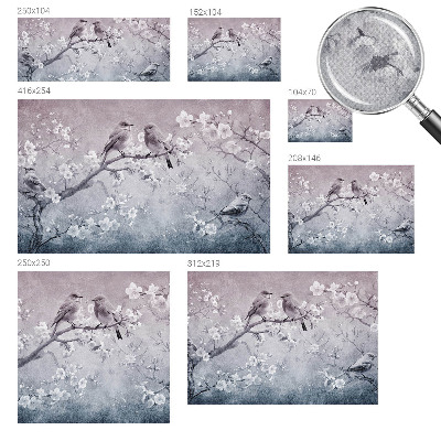 Removable wall mural wallpaper with a subtle nature motif