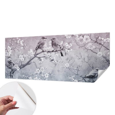 Removable wall mural wallpaper with a subtle nature motif