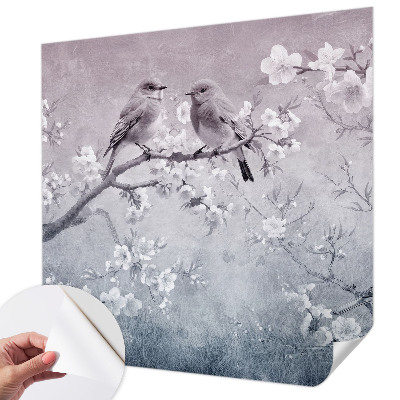 Removable wall mural wallpaper with a subtle nature motif