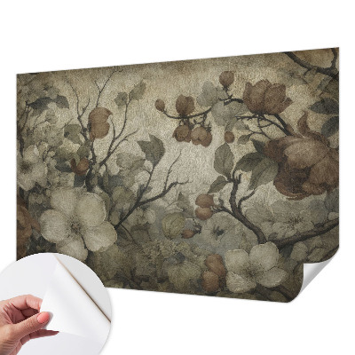 Peel and stick wall mural for living room Floral beauty