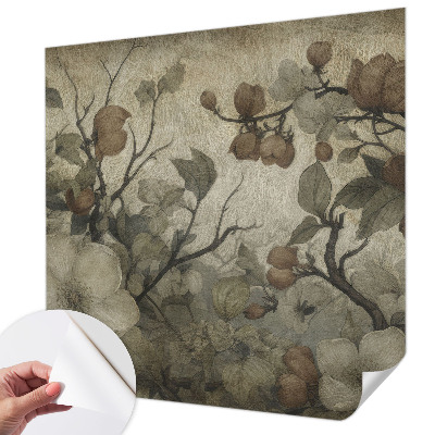 Peel and stick wall mural for living room Floral beauty