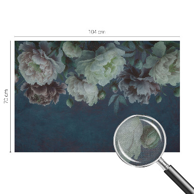 Peel and stick wall mural for bedroom with a floral design