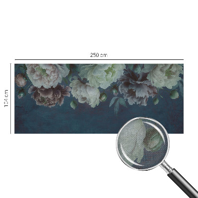 Peel and stick wall mural for bedroom with a floral design