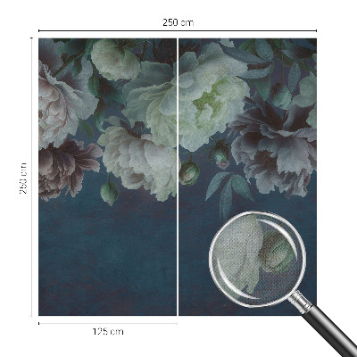 Peel and stick wall mural for bedroom with a floral design