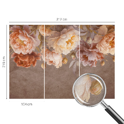 Peel and stick wall mural for kids' room with a floral design evoking gentle elegance
